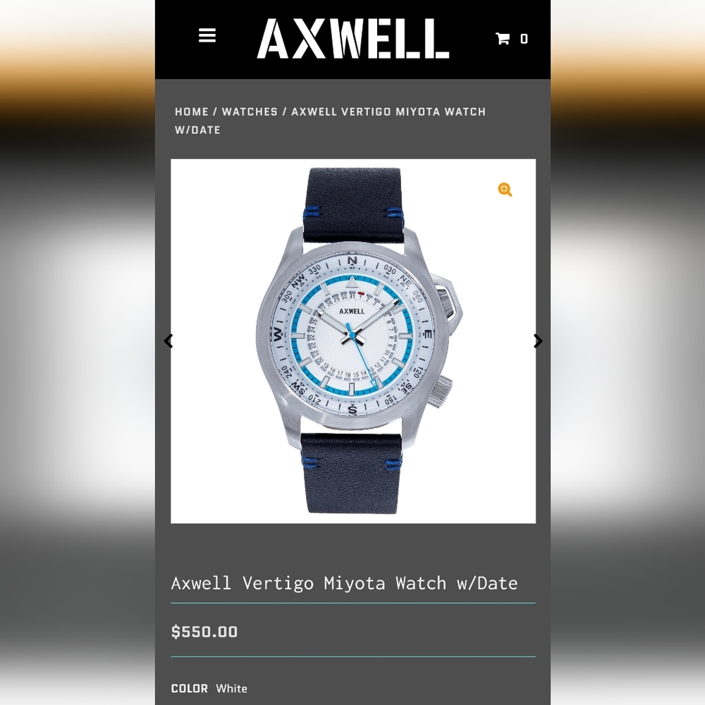 Axwell Vertigo Miyota Watch with Date